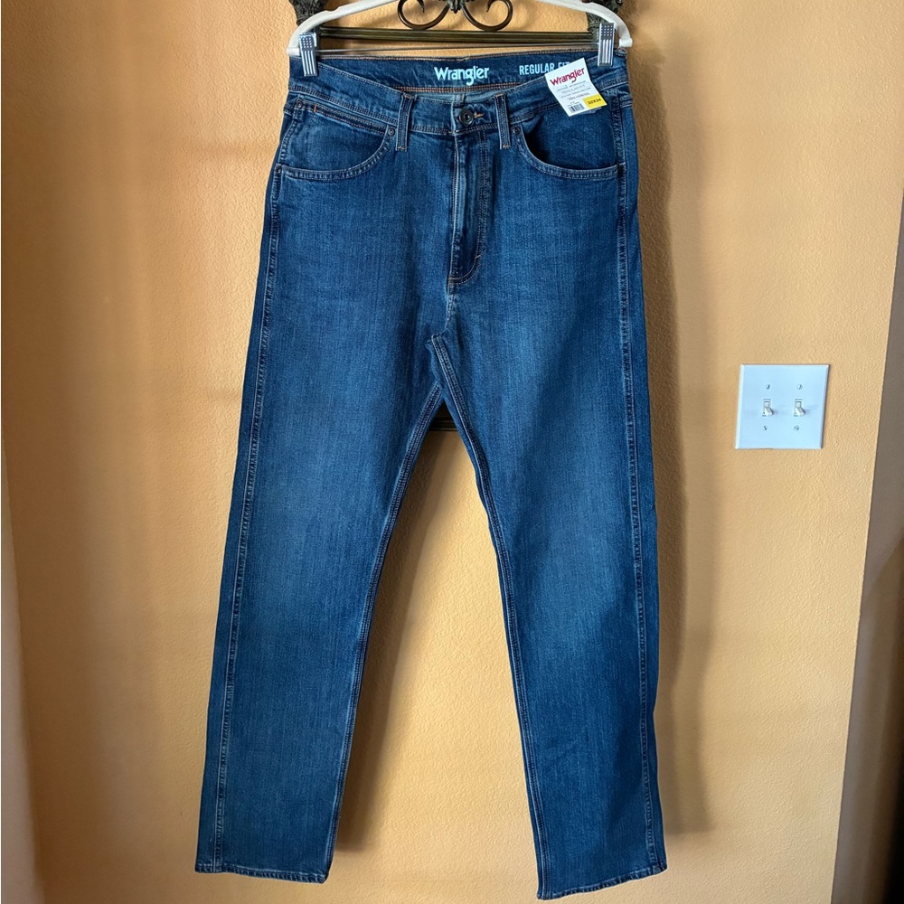 Men’s Wrangler Reg Fit Blue Jeans
